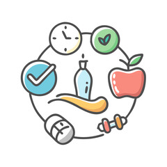wellness routine icon, wellness routine vector illustration-simple illustration of wellness routine, perfect for wellness routine logos and icons