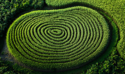 Naklejka premium rice-related illustrations and smart farming technologies, focusing on grains, plants, cultivation, and innovative agricultural solutions for commercial use.