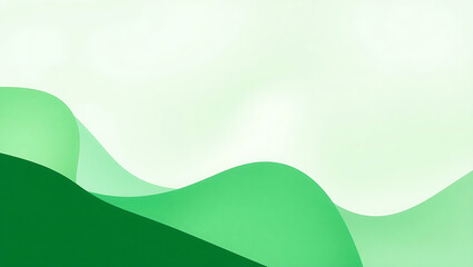 Obraz premium Green Fluid Shapes Abstract Background - Modern Eco-Friendly Gradient Design