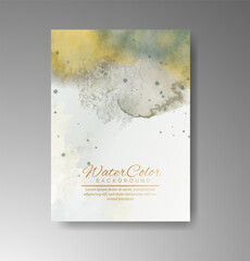 Cards with watercolor background. Design for your cover, date, postcard, banner, logo.