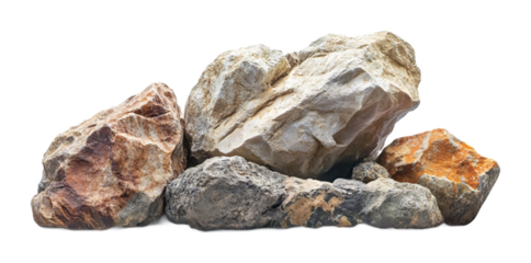 Aquarium Rocks for Fish Tank Decoration - Isolated on White Background