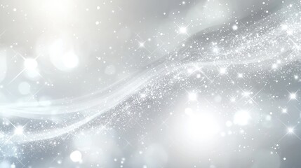 Elegant silver abstract background with shimmering light