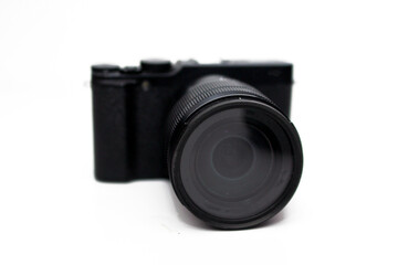 mirrorless camera isolated on white background