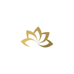 Lotus elegant logo isolated on white background