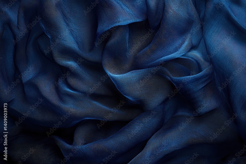 Leinwandbilder dark blue soft gradation abstract background with flowing textures creating a serene atmosphere, dar