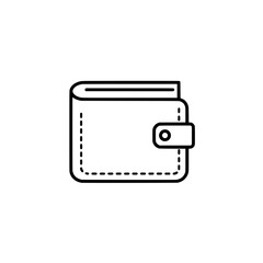 Digital Wallet Icon: A minimalist and clean icon of a wallet, perfect for digital and financial themes, featuring a simple, yet clear design.