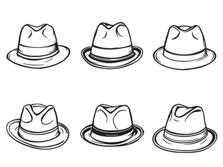 Trilby jacket line art vector illustration
