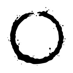 Zen Circle Symbol: A minimalist, yet profound, black ink circle represents the concept of Zen, inviting contemplation of the present moment and the endless cycle of existence.
