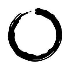 Enso: Embrace simplicity with a striking black enso, a symbol of enlightenment, strength, and the beauty of imperfection.
