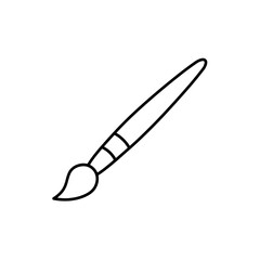 Artistic Expression: A simple and elegant illustration of a paintbrush, a symbol of artistic creativity and craftsmanship.