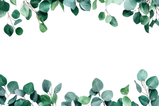 PNG Green leaves branch leaf background border.