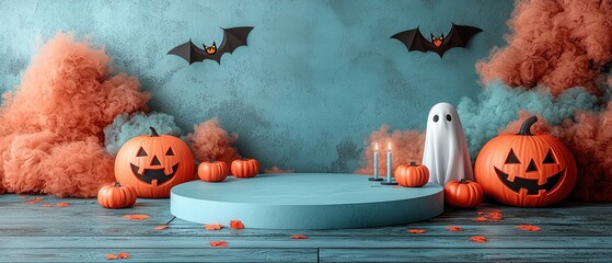 Halloween display podium