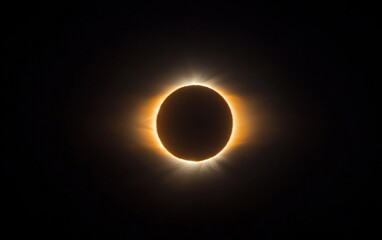 Total Solar Eclipse: Radiant Corona and Dark Silhouette