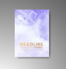 Cards with watercolor background. Design for your cover, date, postcard, banner, logo.