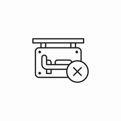 accommodation remove icon sign vector