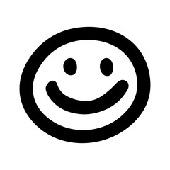 Smiling face doodle vector icon