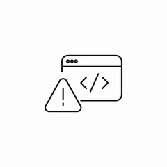 coding error notice icon sign vector