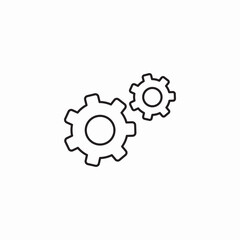 gear function icon sign vector