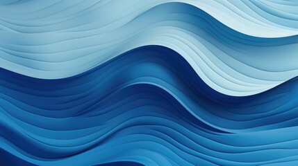 A closeup of blue wavy lines on textured paper, creating an abstract background with fluid shapes and soft curves. 