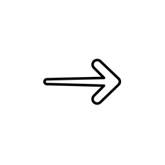 Obraz premium Simple Black Arrow Symbol Direction 