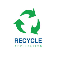 Recycled vector icon logo badge illustration
