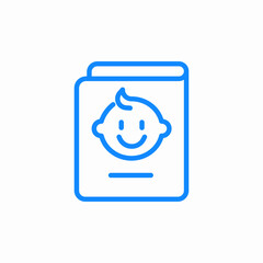 infant books icon sign vector