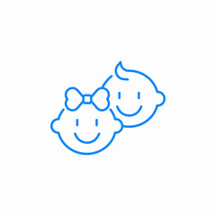 infant genders icon sign vector