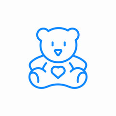 teddy bear icon sign vector