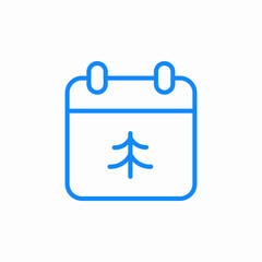 winter calendar icon sign vector