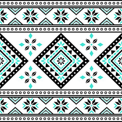 Southwest Native seamless pattern ethnic tribal Aztec geometric Navajo Native American fabric colorful design vector for textile print
