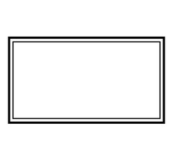 black frame with clipping path on white background