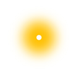 sun with light on white background