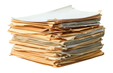 PNG Pile of documents pile paperwork materials.