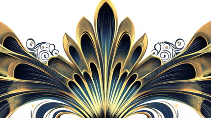 Art Deco for Interior Design and Decorative Art - Isolated on White Background