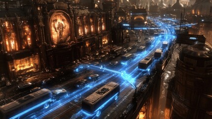 Futuristic City Traffic Flow