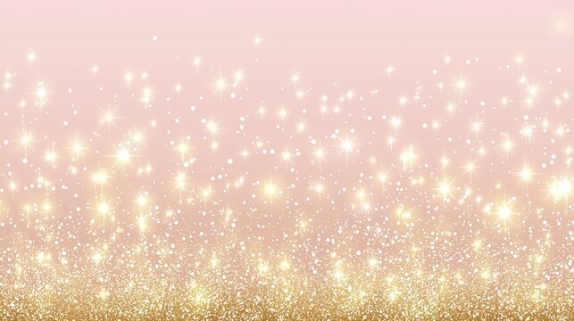 Elegant, light pink background with gold glitter sparkle