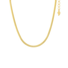 Elegant gold chain on white background. Jewelry catalog