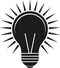 Modern Light Bulb Silhouette for Business Ideas