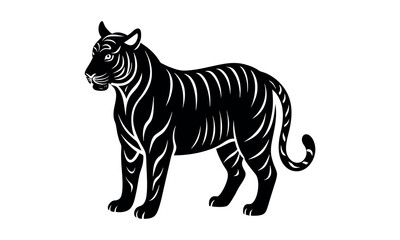 Vector tiger logos, face for logos, emblems, badges and labels. Isolated on white background