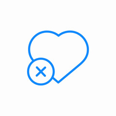 favorite delete icon sign vector