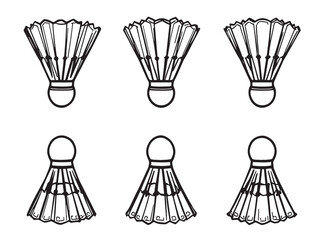 Shuttlecock Minimal Style Illustration