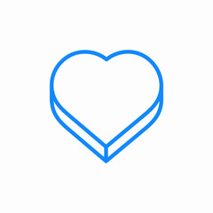 heart boxes icon sign vector