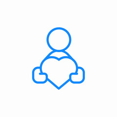 Obraz premium heart donations icon sign vector