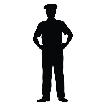 recommend clip art: Police officer vector silhouette