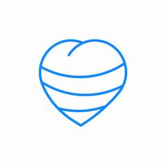 heart plasters icon sign vector