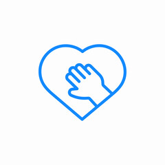 helping hand icon sign vector