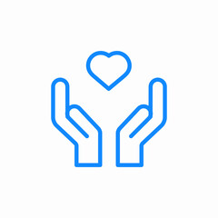 Obraz premium volunteering service icon sign vector