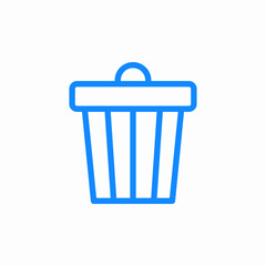 waste bin icon sign vector