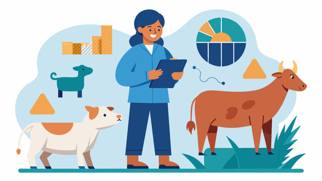 By analyzing genetic and environmental factors a livestock nutrition spet is able to customize feed rations for specific breeds or environmental conditions promoting optimal animal. Vector