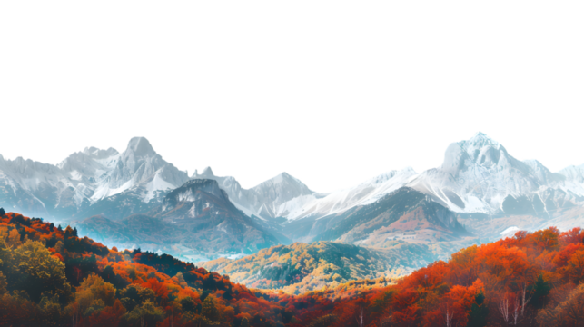 Breathtaking View of Autumn Mountains - Serene Nature Landscape Photography
